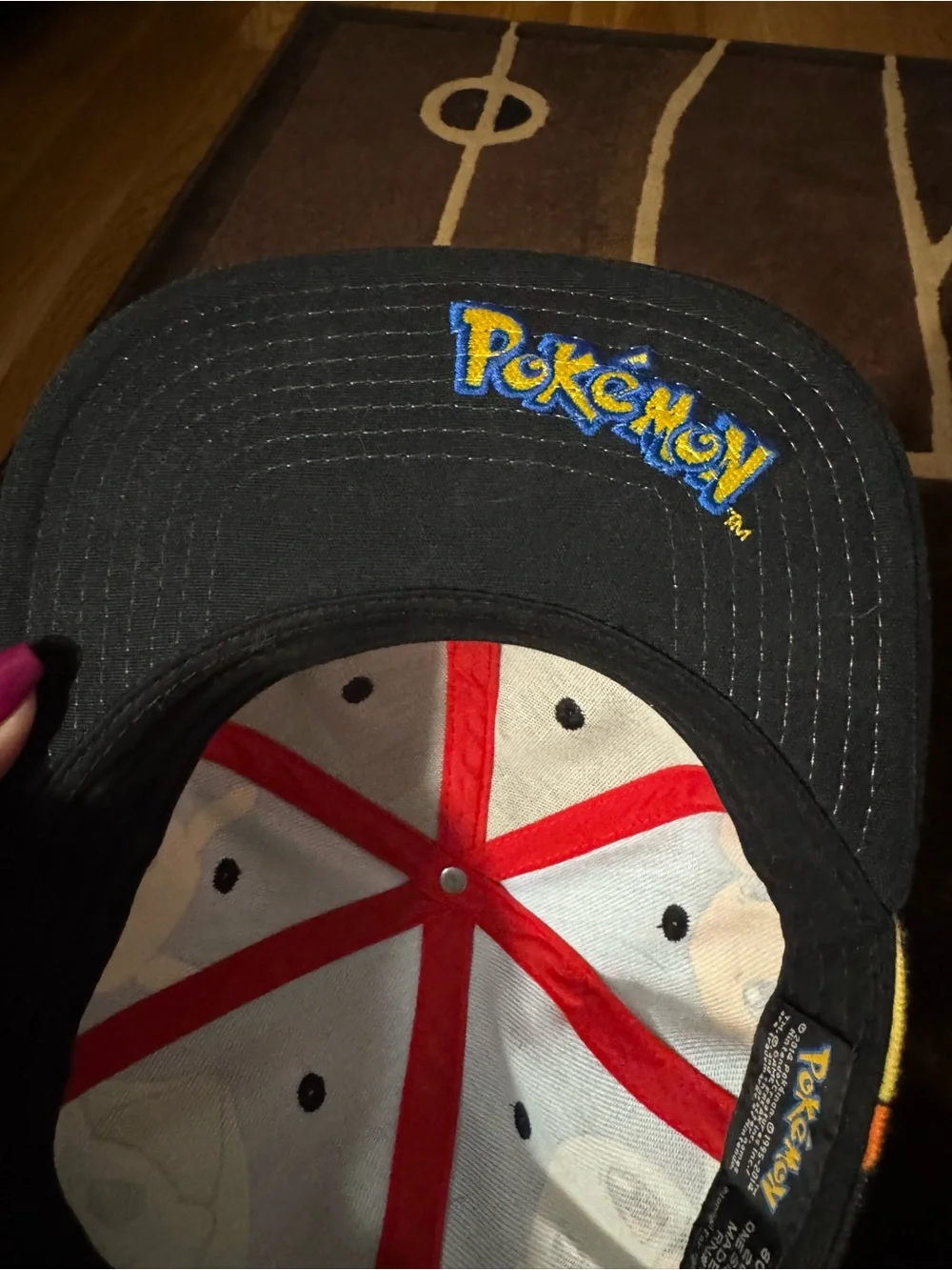 Pokémon Kids Blue & Black Snapback Cap with Character Art